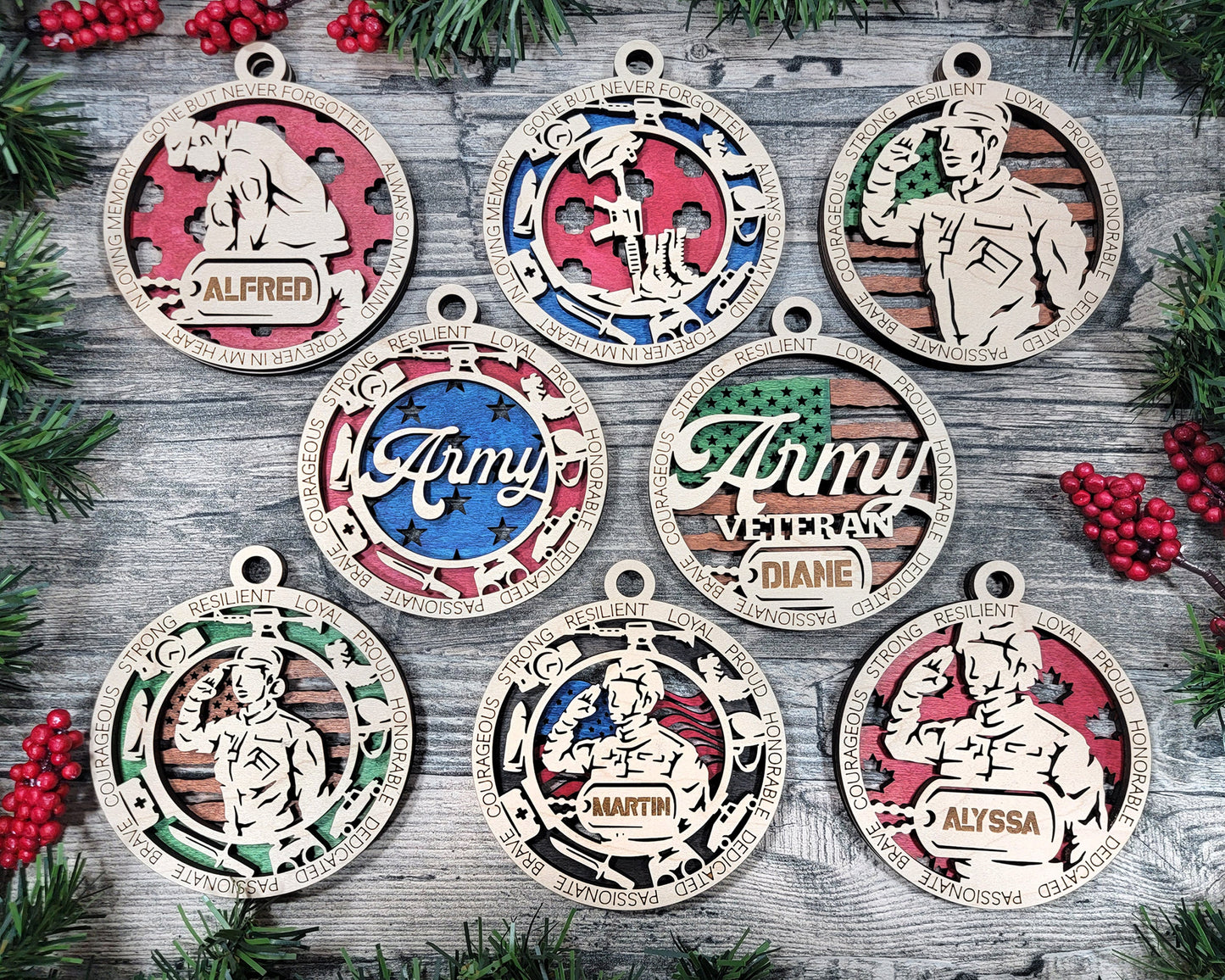 Male Army Ornament Personalized