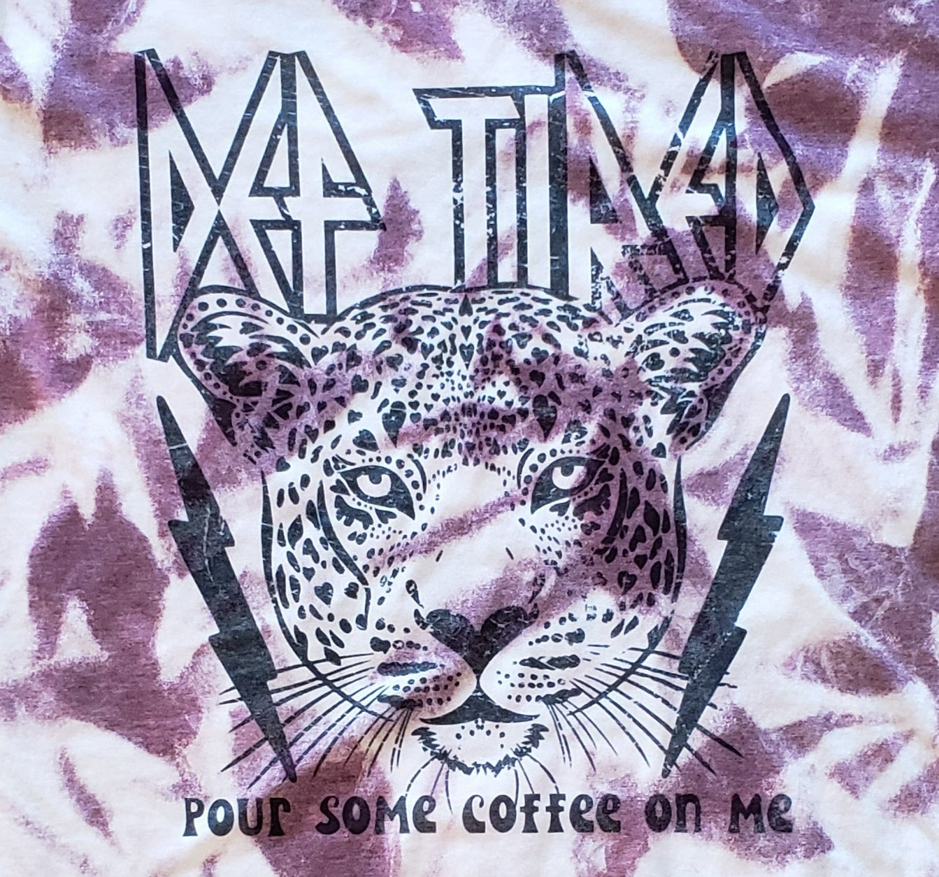 Def Tired Pour Some Coffee on Me Bleached T-Shirt