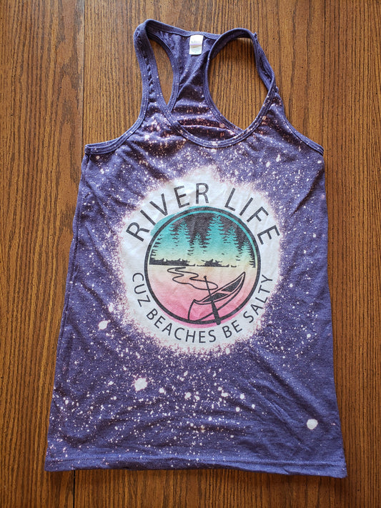 River Life Bleached Racerback Tank