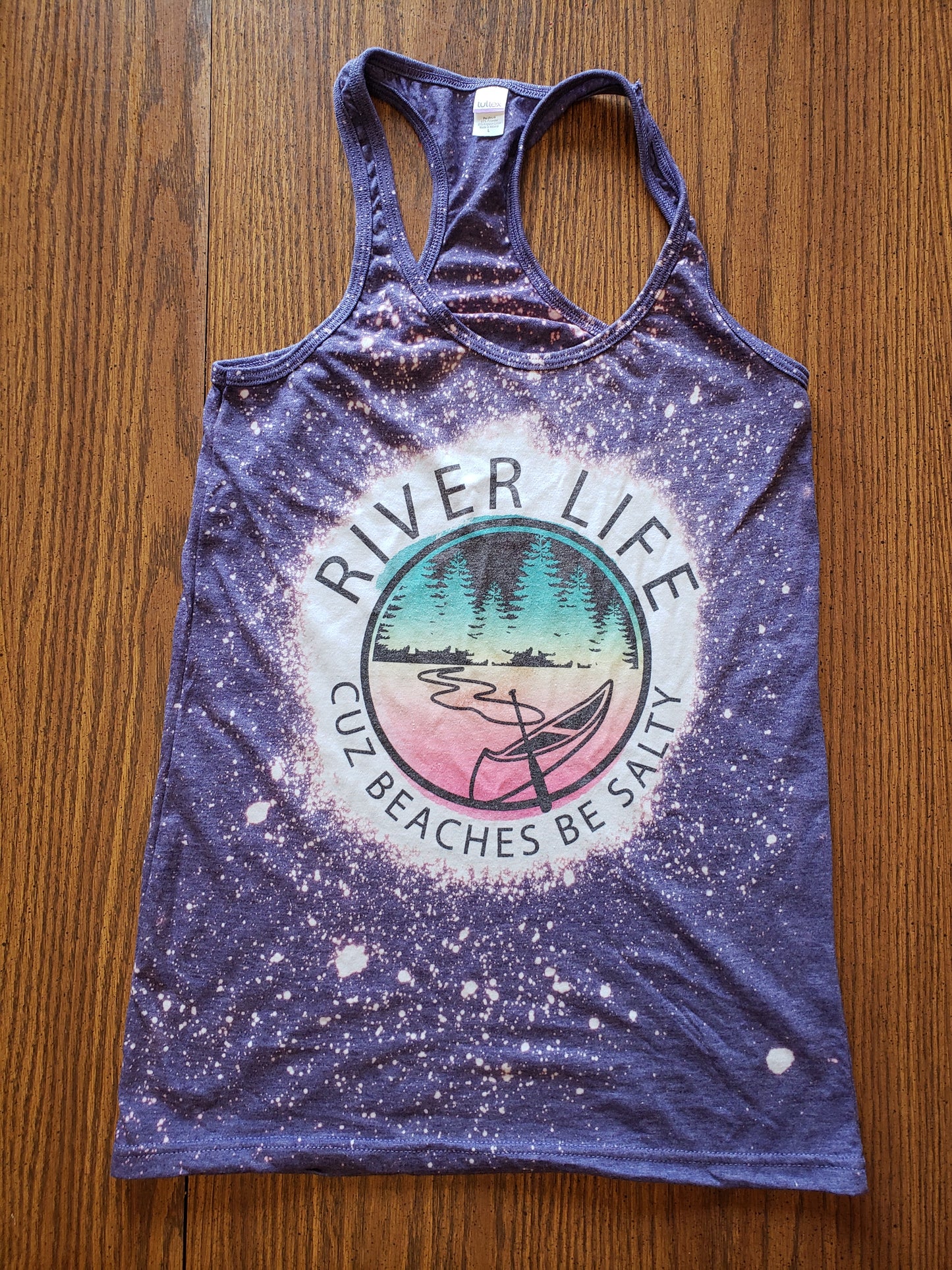 River Life Bleached Racerback Tank