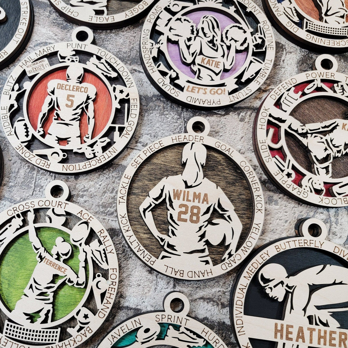 Female Wrestling Ornament Personalized