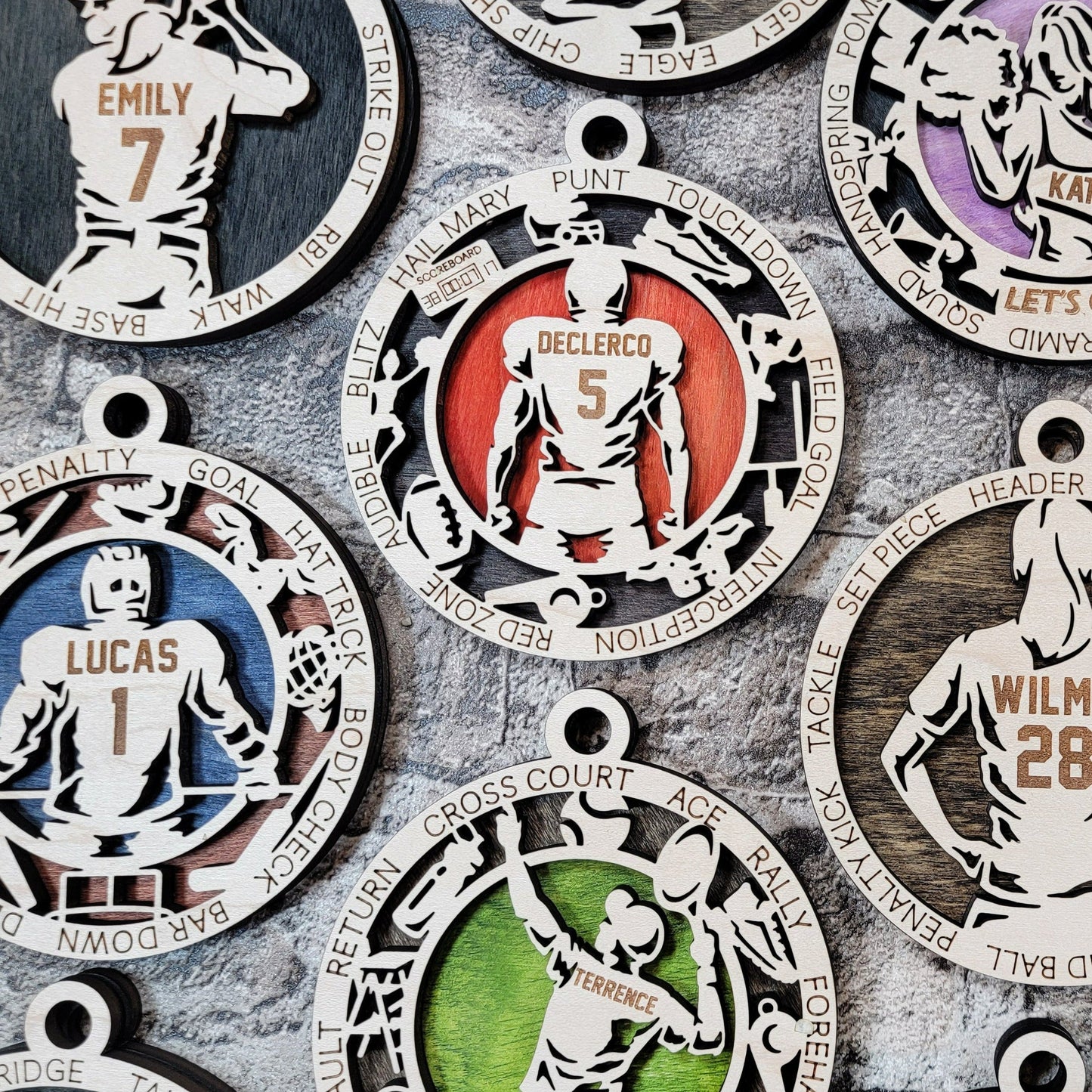 Male Track Ornament Personalized