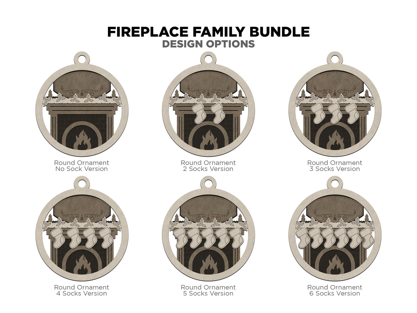 Family Stocking Ornament Personalized