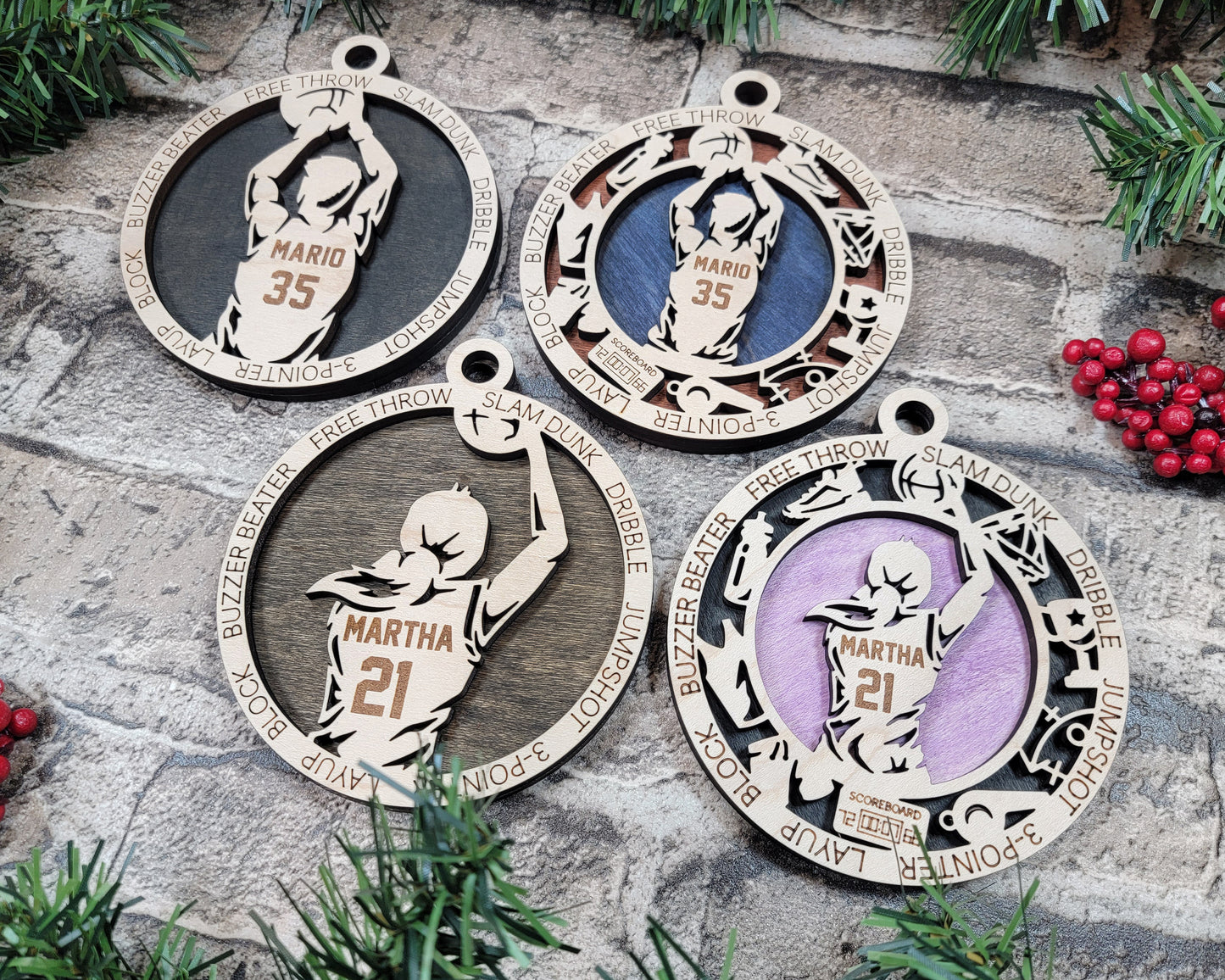 Basketball Player Female Ornament Personalized