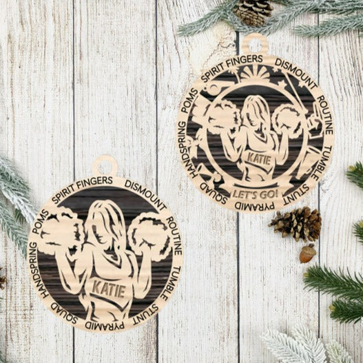 Cheerleader Ornament Personalized