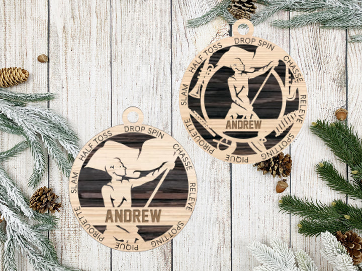 Male Color Guard Ornament Personalized