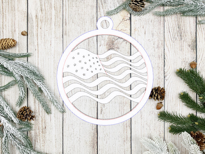 Female Army Ornament Personalized
