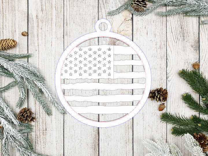 Army Text Ornament Personalized
