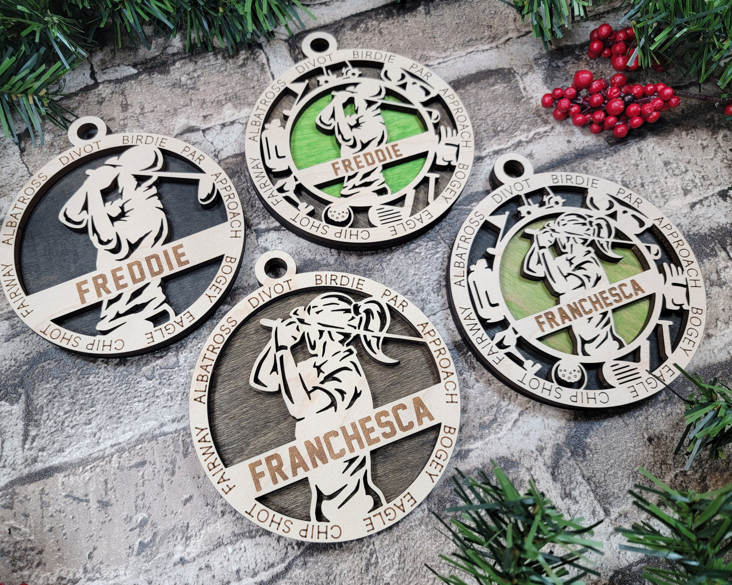 Male Golfer Ornament Personalized