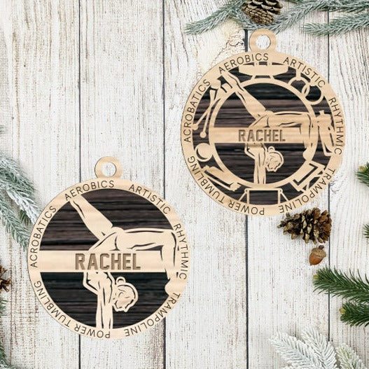 Female Gymnast Ornament Personalized