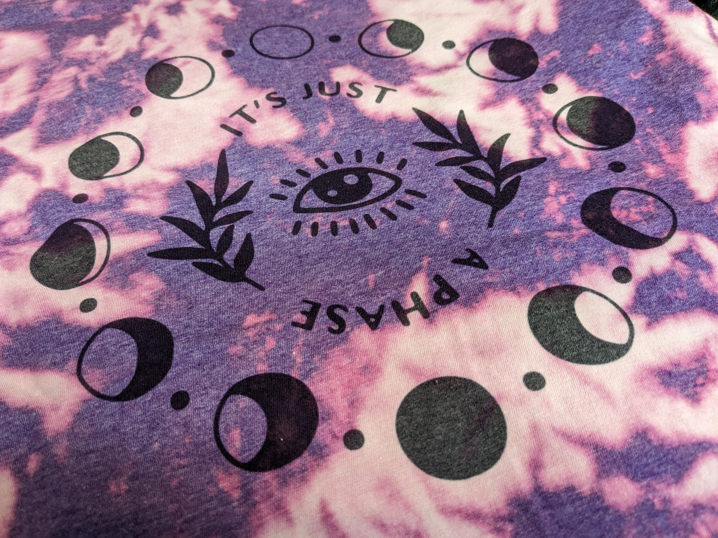 It's Just a Phase Moon Phase Bleached T-shirt