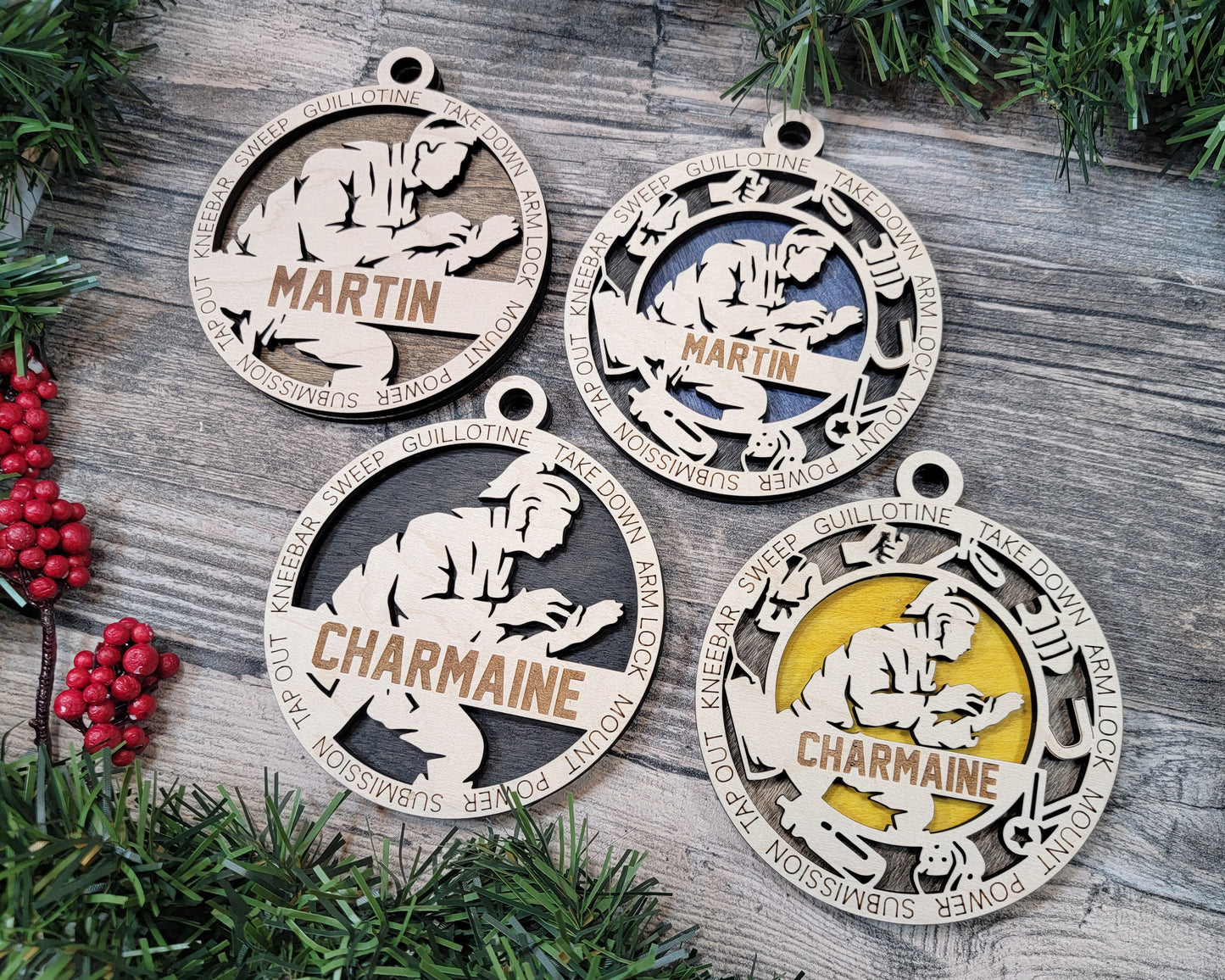 Male Jiu Jitsu Ornament Personalized