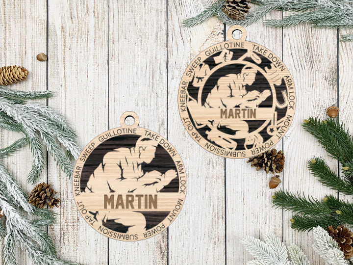 Male Jiu Jitsu Ornament Personalized