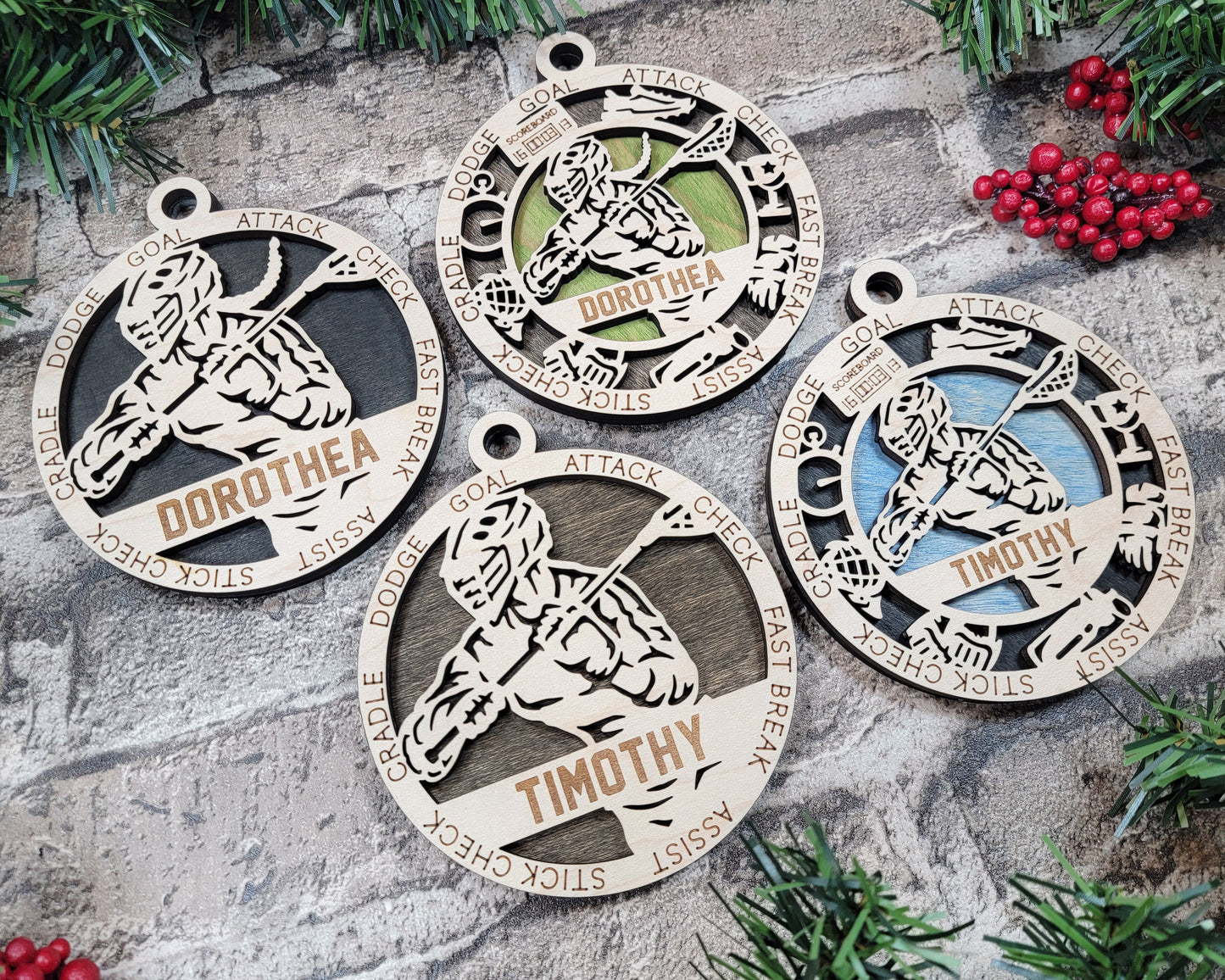 Lacrosse Female Ornament Personalized