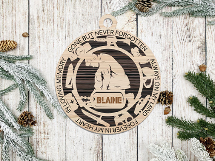 Army Memorial Ornament Personalized