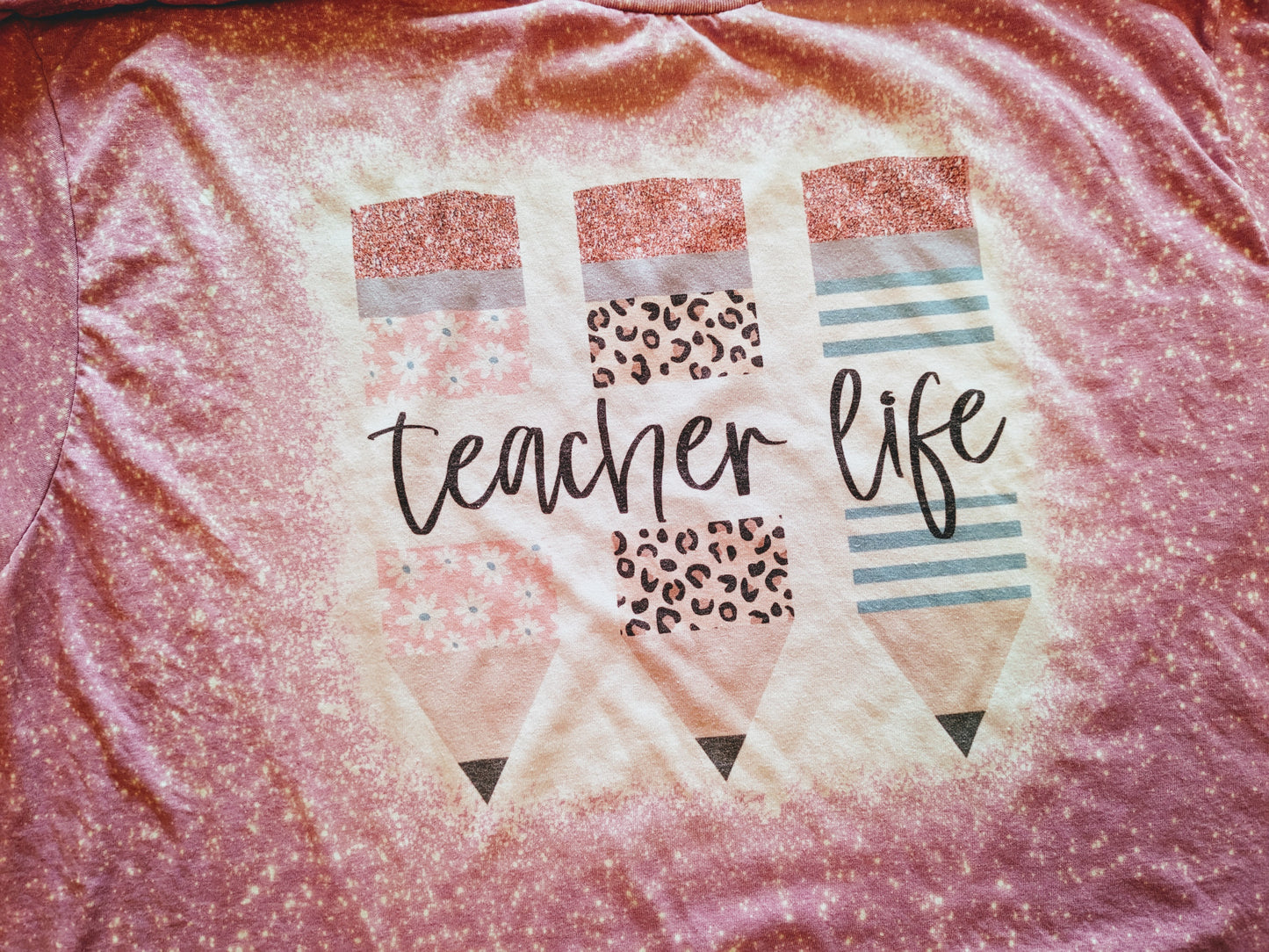 Teacher Life Bleached T-Shirt