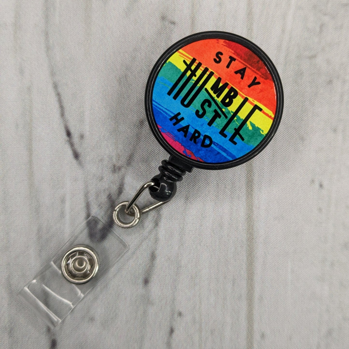 Stay Humble Hustle Hard Badge Reel