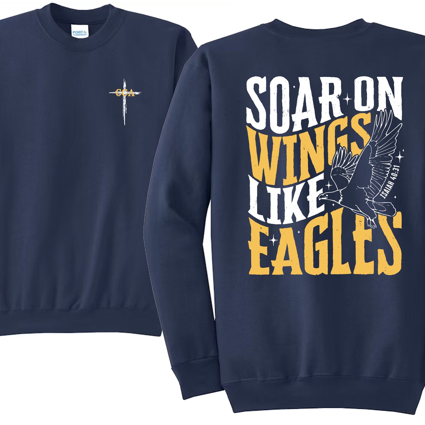 Soar on Wings Like Eagles Youth Crewneck Sweatshirt