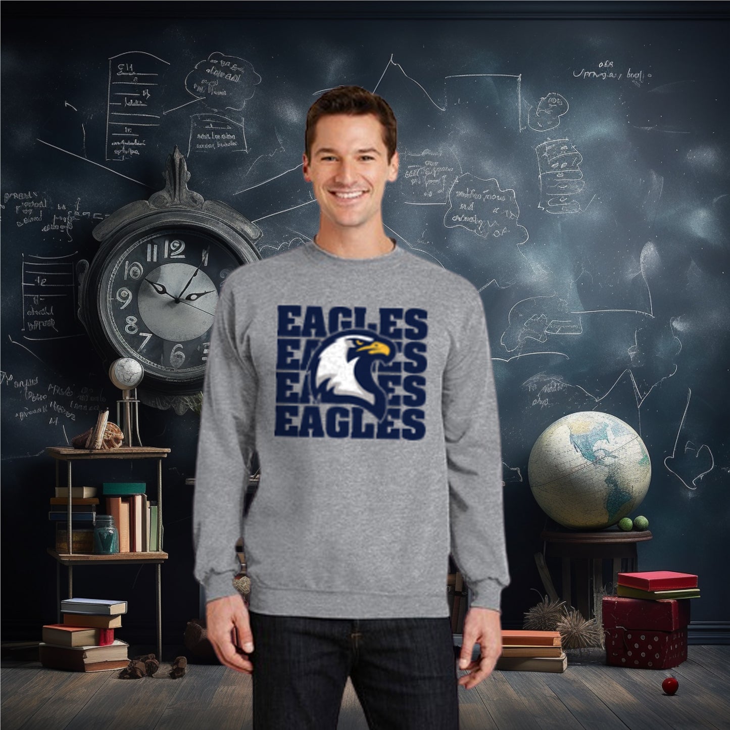 Eagles Stacked Hoodie/Crewneck