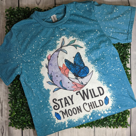 Stay Wild Moon Child Bleached T-shirt