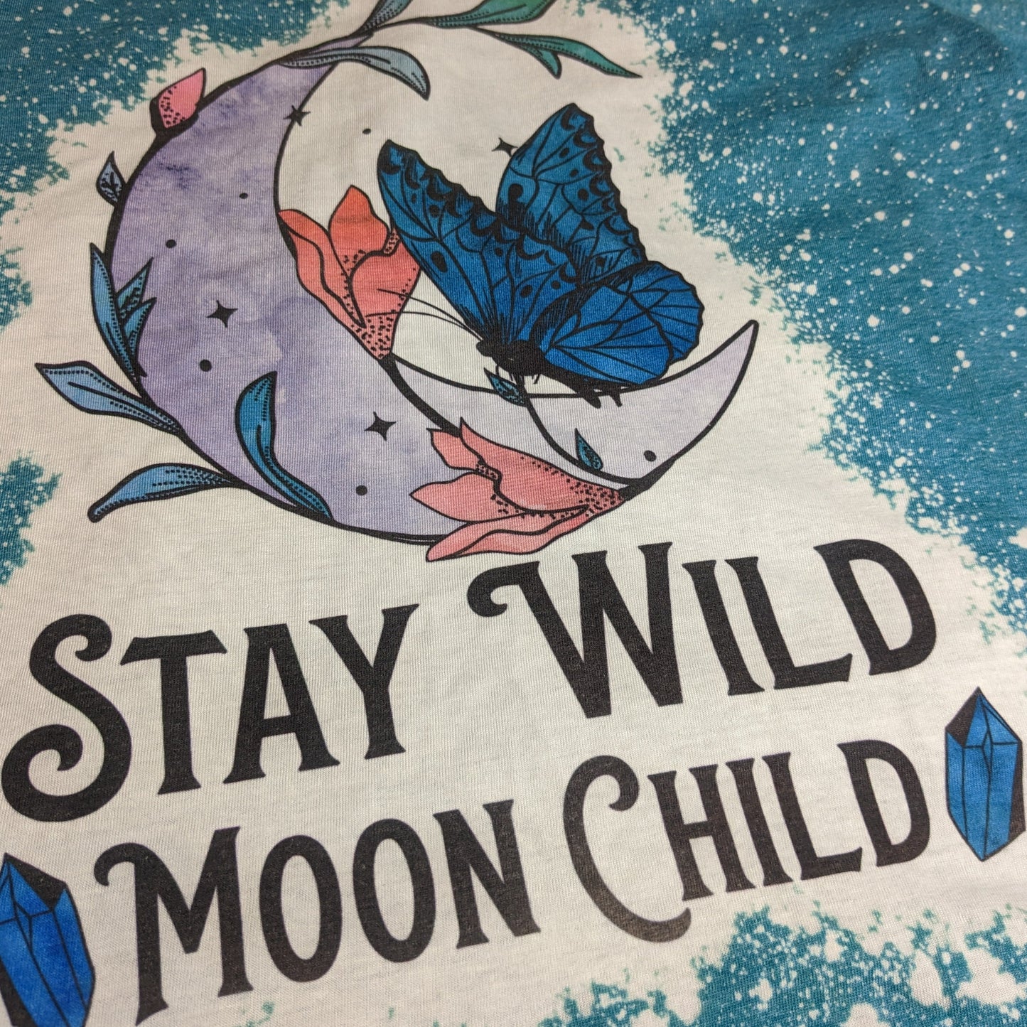 Stay Wild Moon Child Bleached T-shirt