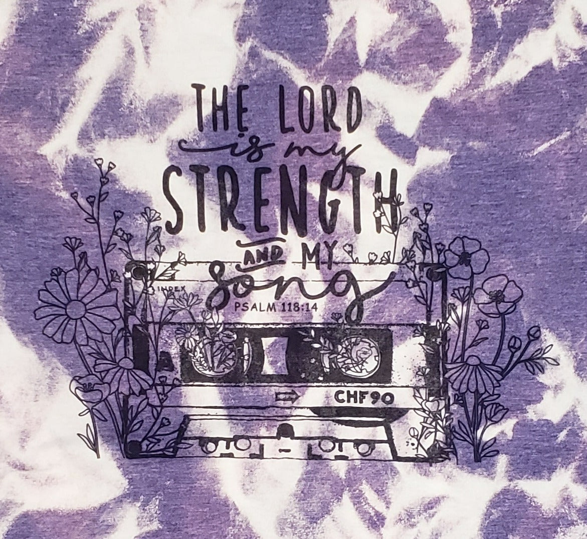 The Lord is My Strength Bleached T-Shirt