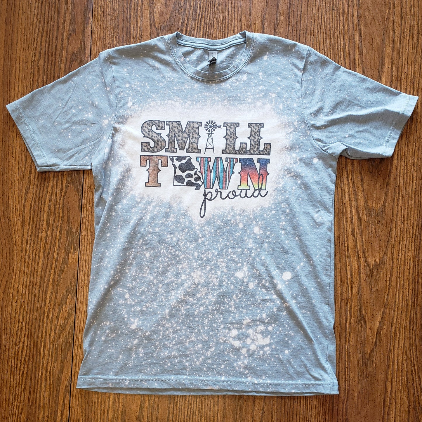 Small Town Proud Bleached T-Shirt