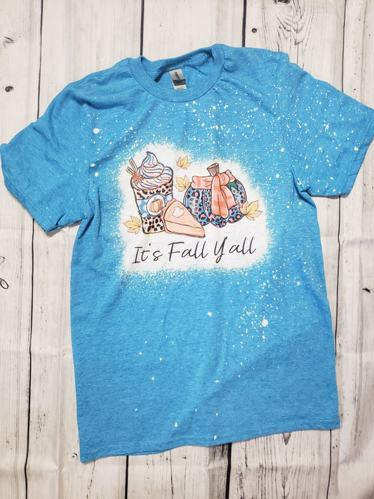It's Fall Y'all Bleached T-Shirt
