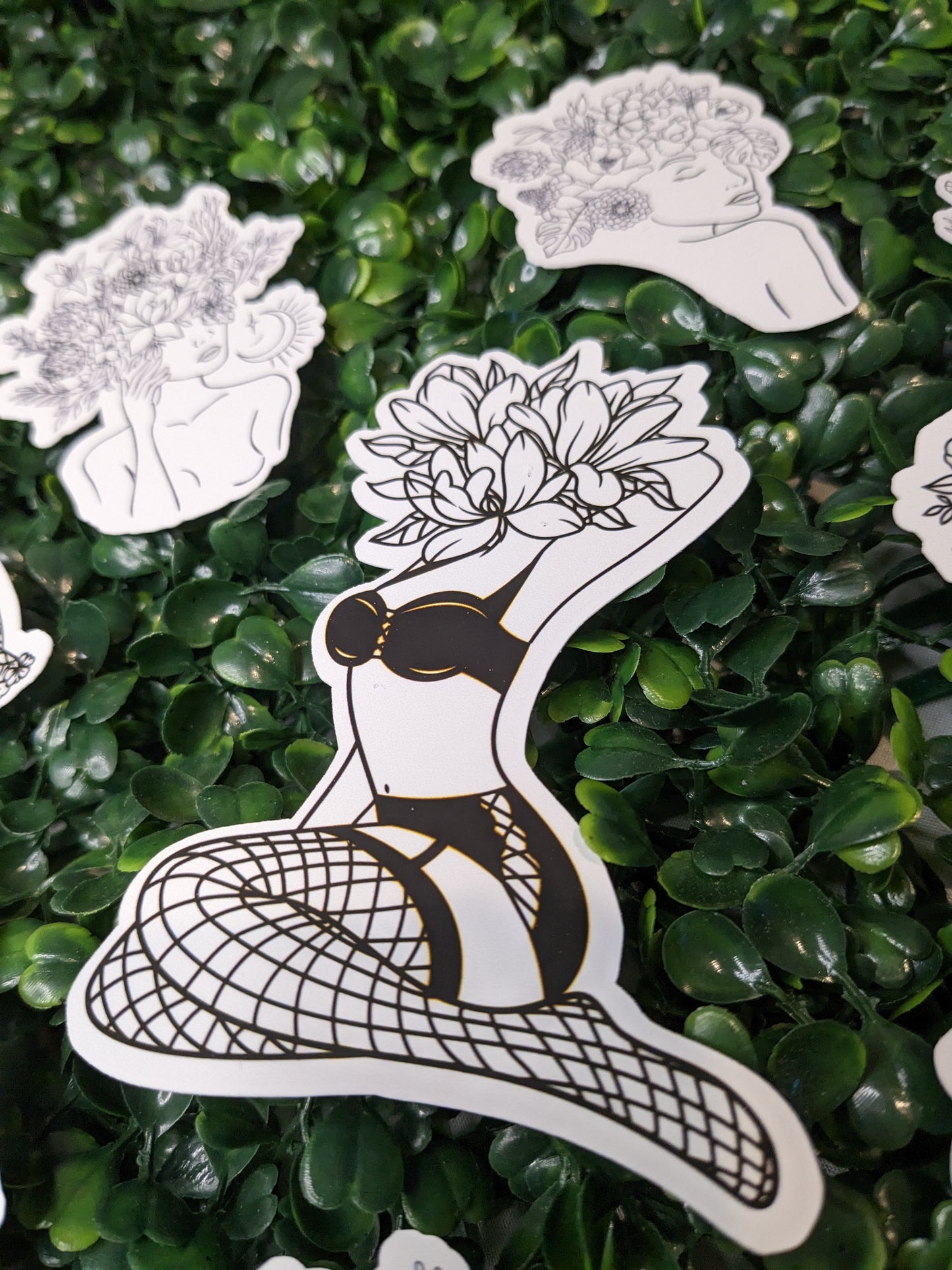 Boho Floral Women Stickers