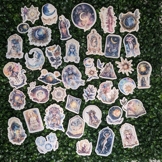 Celestial Watercolor Sticker Pack