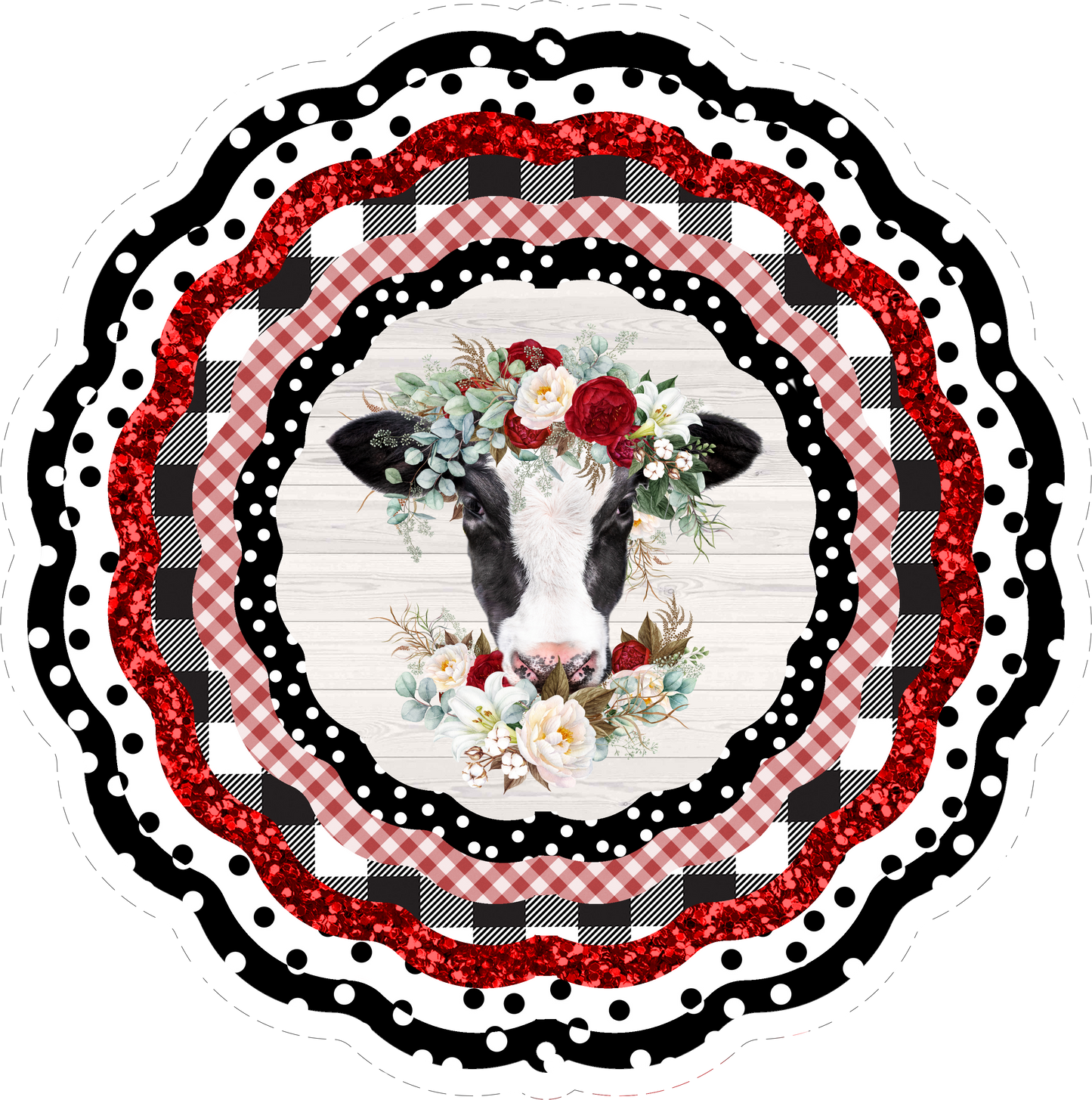 Cow Plaid Stainless Steel Wind Spinner