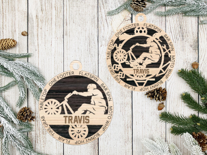 Male BMX Ornament Personalized