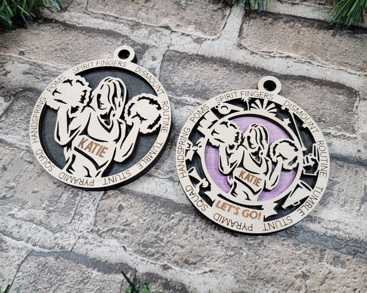 Cheerleader Ornament Personalized