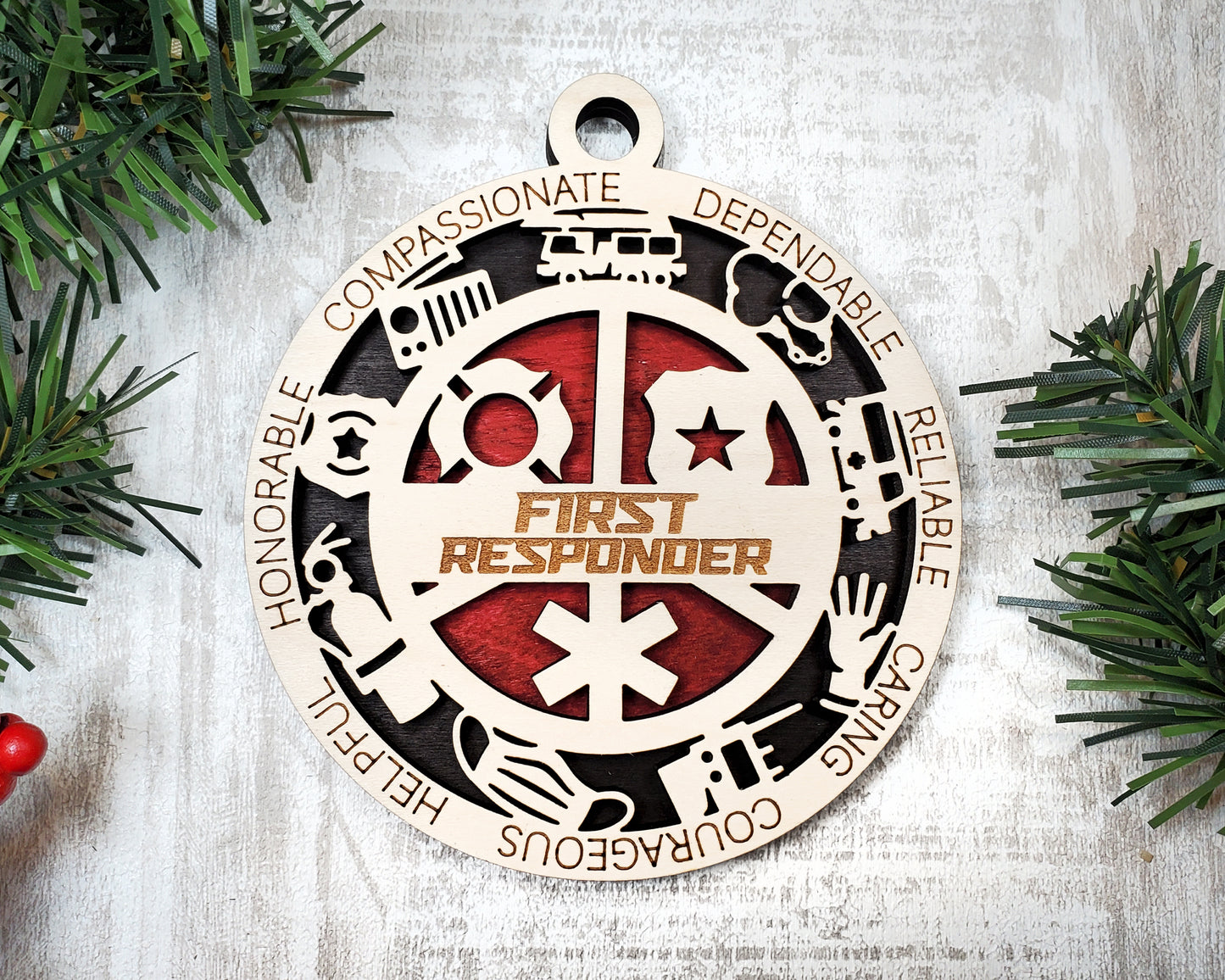 First Responder Christmas Ornament