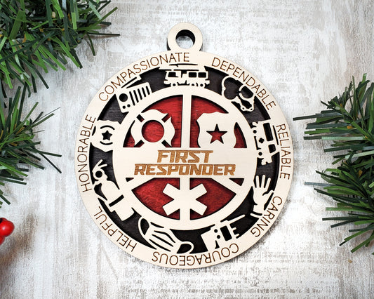 First Responder Christmas Ornament