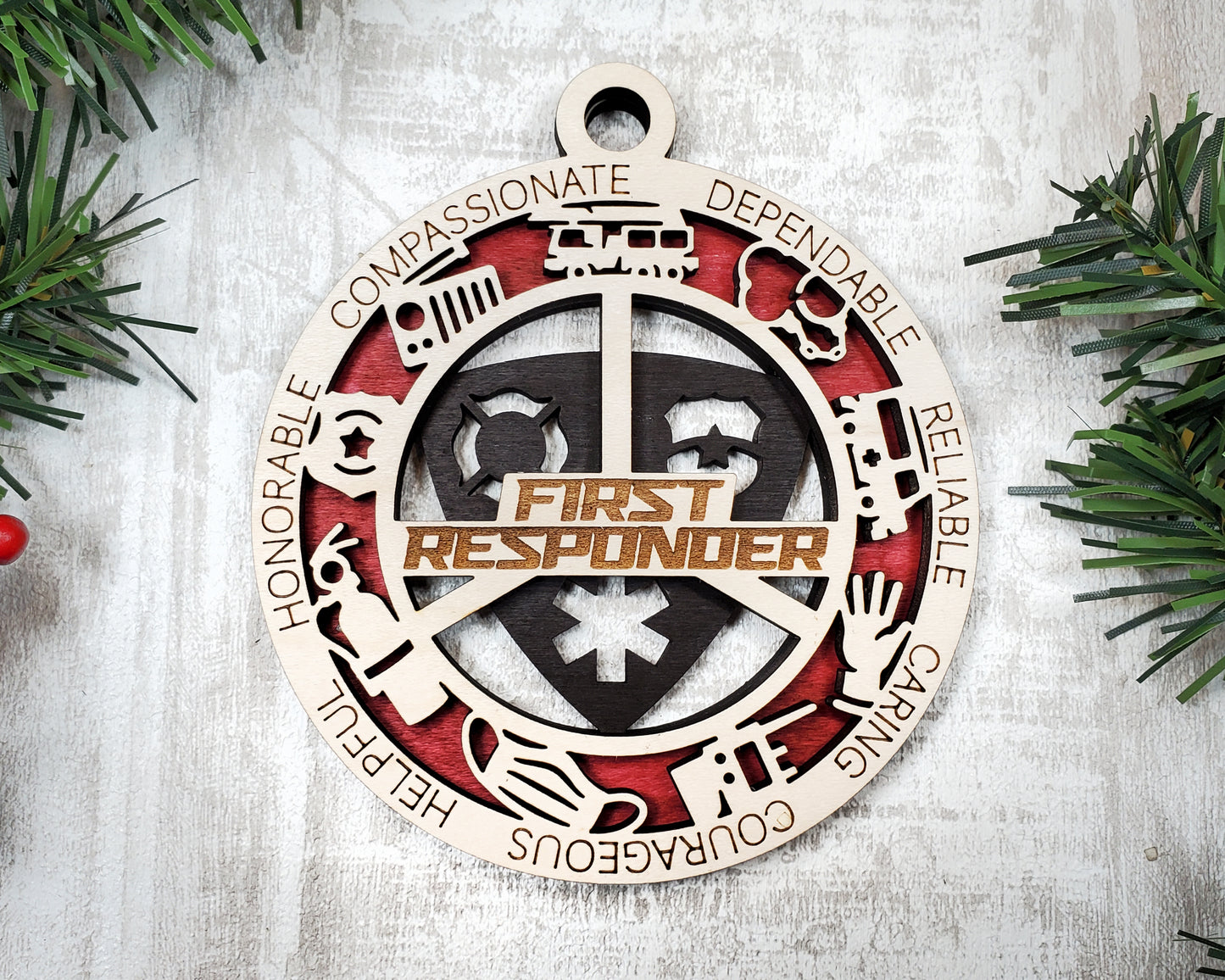 First Responder Christmas Ornament