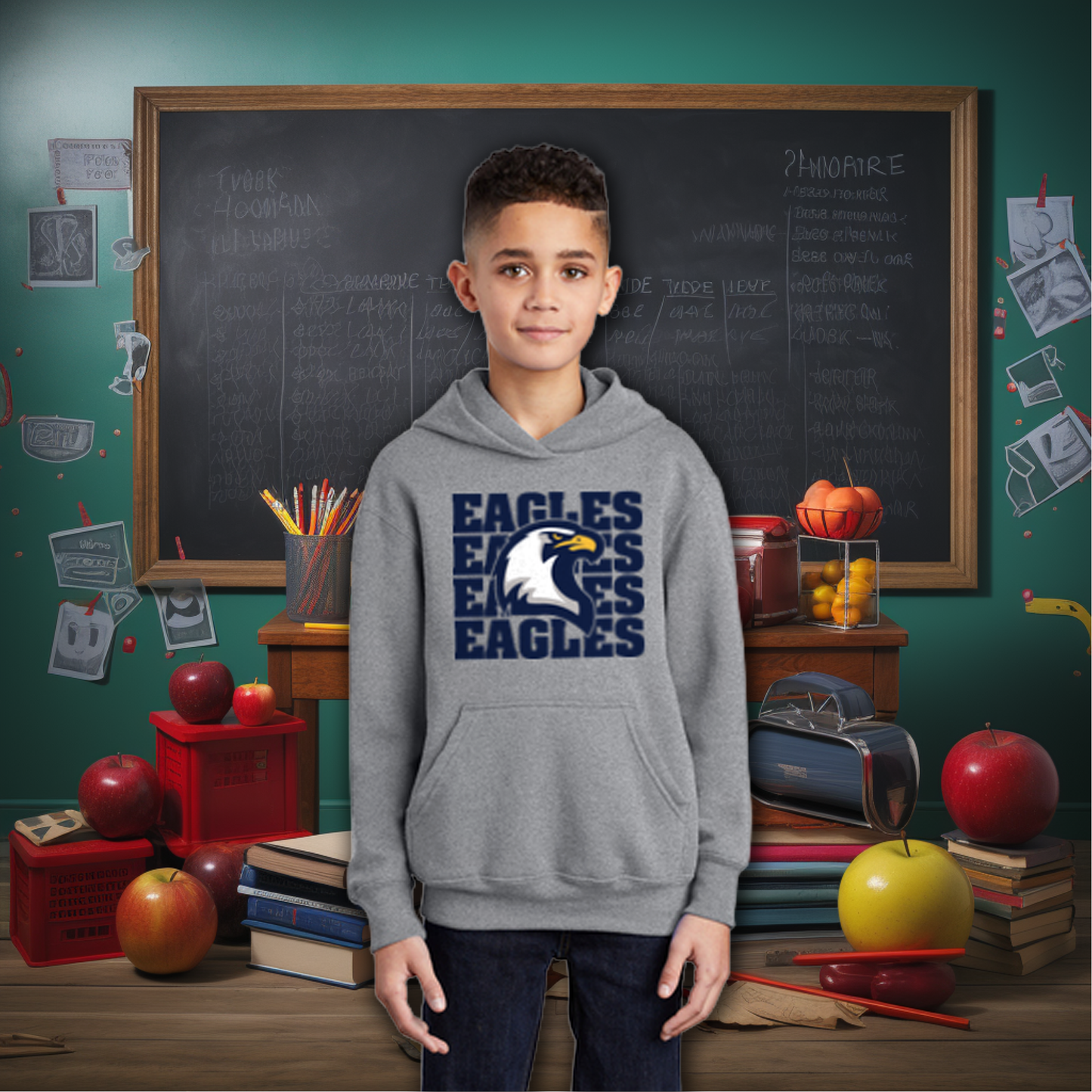 Eagles Stacked Hoodie/Crewneck