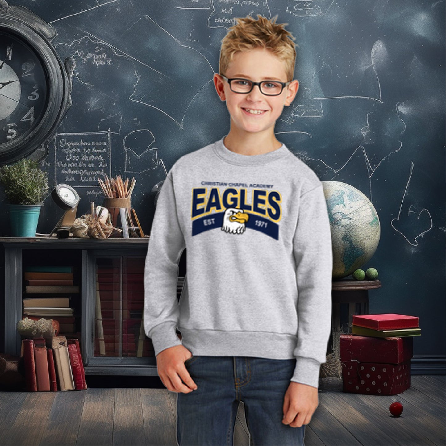 Old School Eagles Hoodie/Crewneck