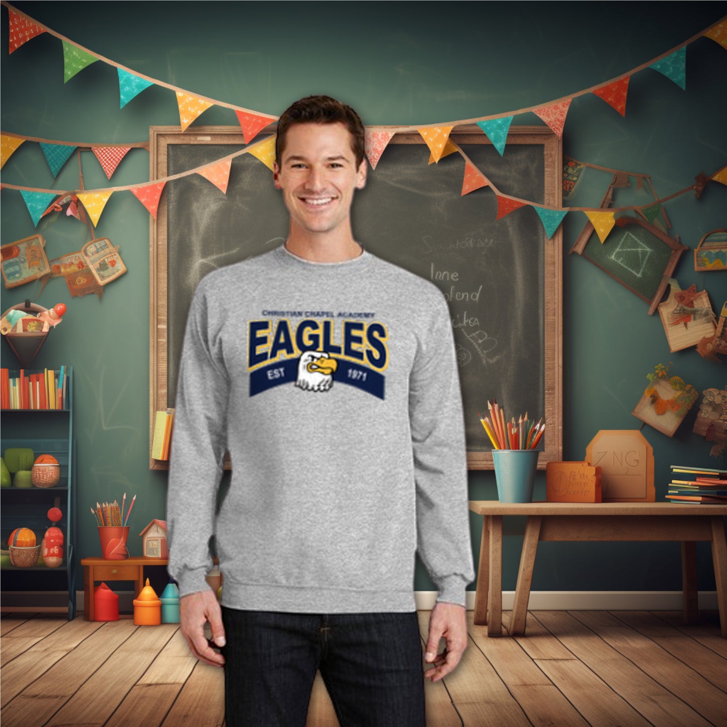 Old School Eagles Hoodie/Crewneck