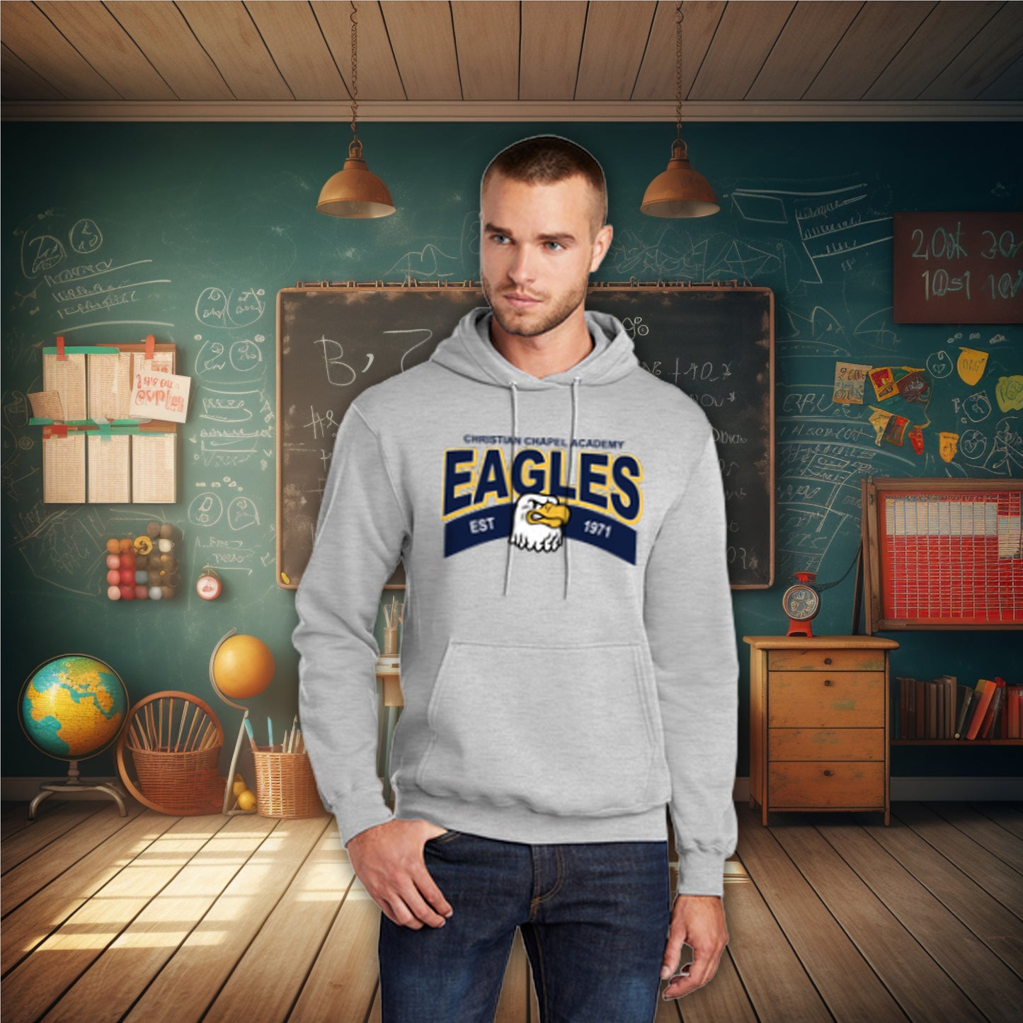 Old School Eagles Hoodie/Crewneck