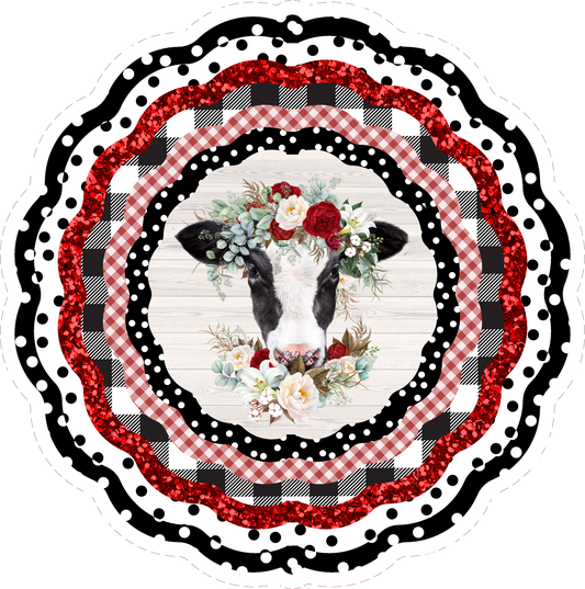 Cow Plaid Stainless Steel Wind Spinner